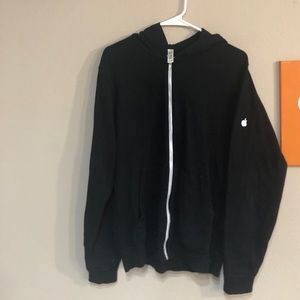 Apple zippered hoodie size unisex Large